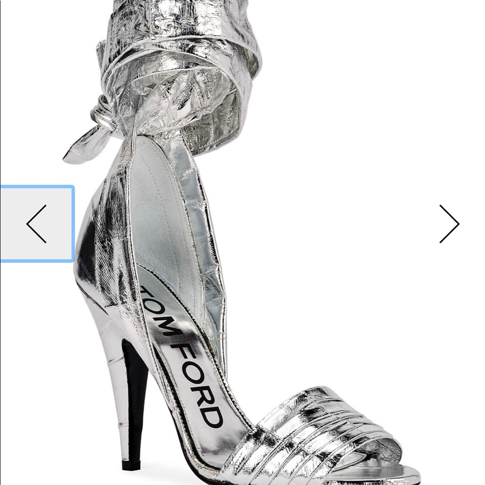 NEW Tom Ford 105M Metallic lace up pumps!